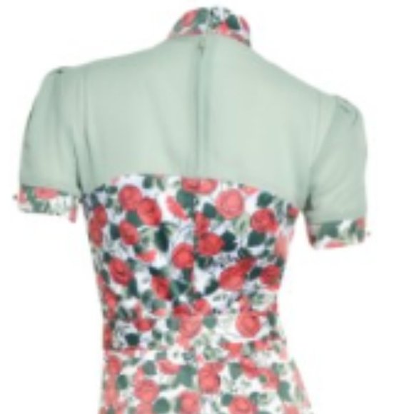 New! Laura Byrnes High Collar Pencil Dress - Picture 3 of 6